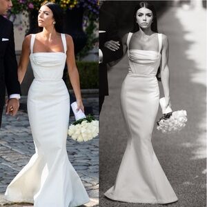 HOUSE‎ OF CB 'Francoise' Ivory Balconette Corset Bridal Gown NWOT size S